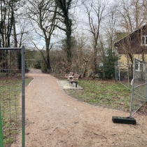 Neue Zuwegung zum Kutscherhaus von Osten betrachtet